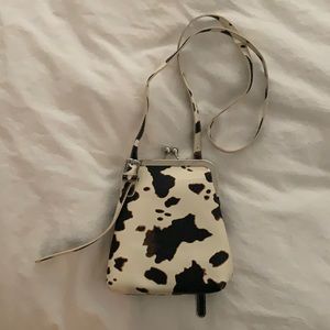 Cow print purse